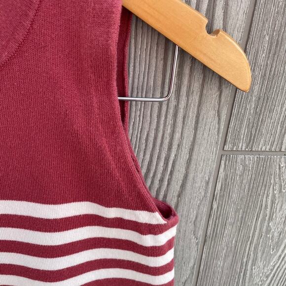 LOFT Outlet Sleeveless Striped Sweater - Picture 4 of 7